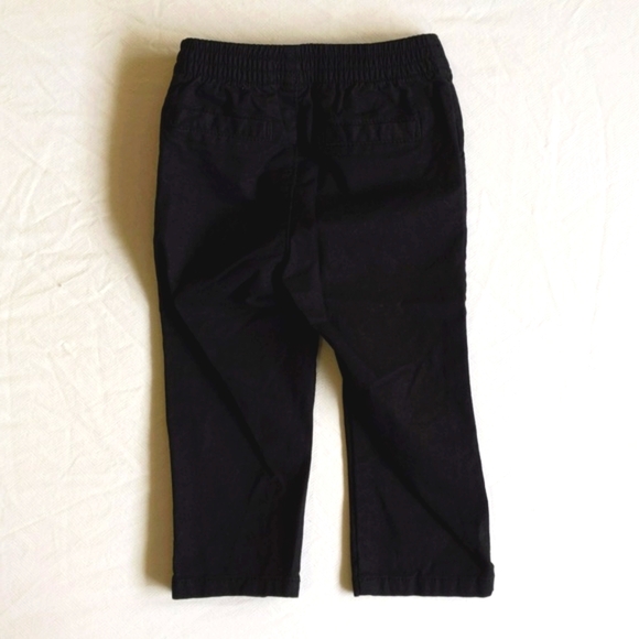 old navy basic black stretch cotton chinos pants 6-12 months baby unisex - Picture 6 of 6